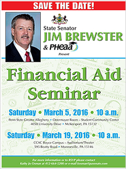 Brewster Announces PHEAA Financial Aid Seminars