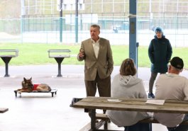 April 26, 2022:  Senator Jim Brewster hosted a FREE Informational Pet Training Session at Renziehausen Par where dog owners gained training knowledge from professional trainers.