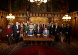 Senator Jim Brewster attends Sunday Hunting Bill Signing in Pennsylvania State Capitol :: December 17, 2019Signing